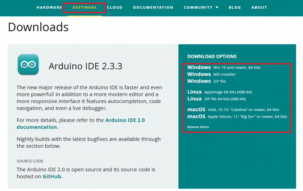 Arduinoダウンロード