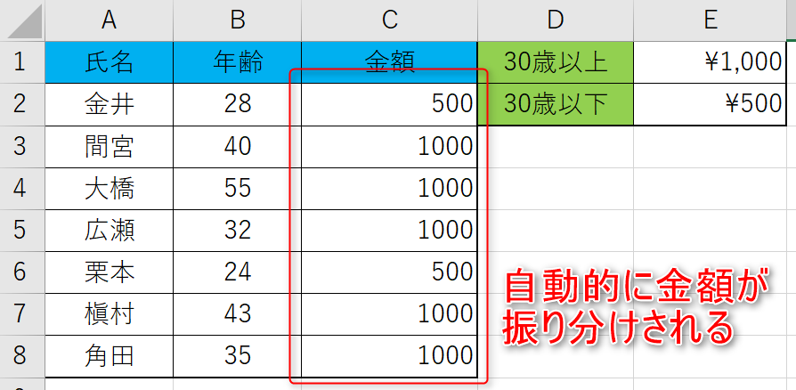 If excel 関数