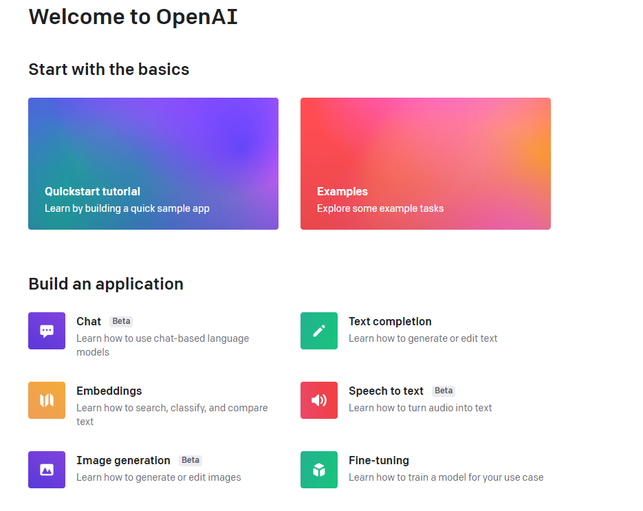 OpenAI公式画面