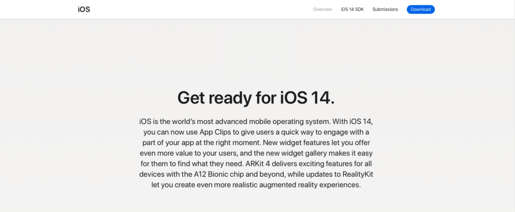 Appleの開発情報サイト画面
