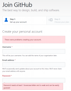 GitHubのアカウント登録方法　必要事項を入力