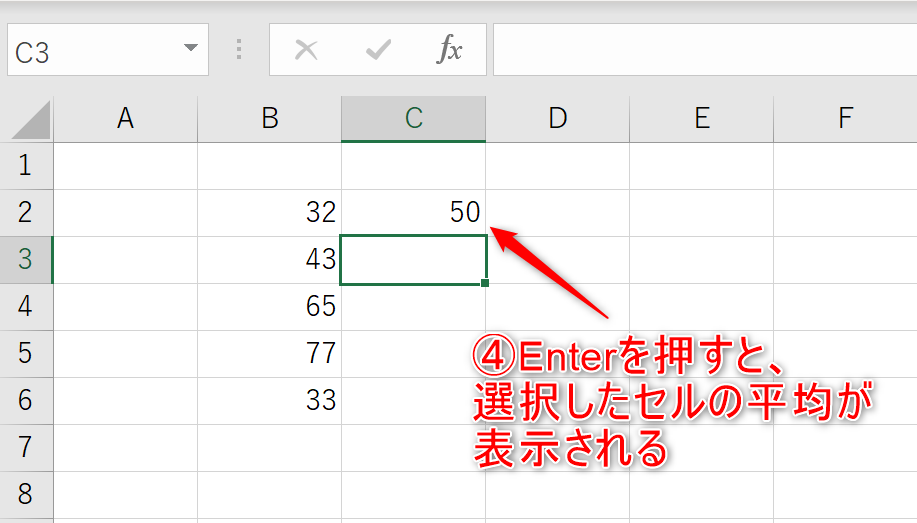 平均の表示